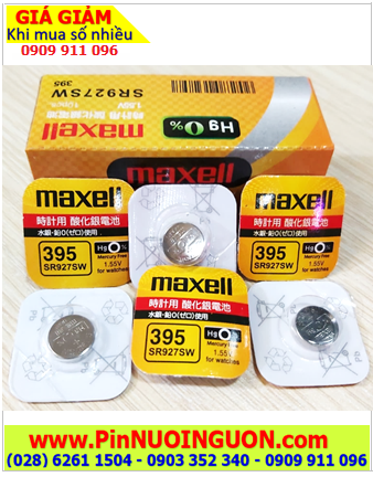 Maxell SR927SW _Pin 395; Pin đồng hồ 1.55v Silver Oxide Maxell SR927SW _Pin 395_Japan _Vỉ 1viên